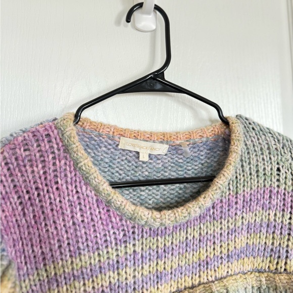 LoveShackFancy Yumi Pastel Rainbow Ruffle Sweater - Picture 2 of 6